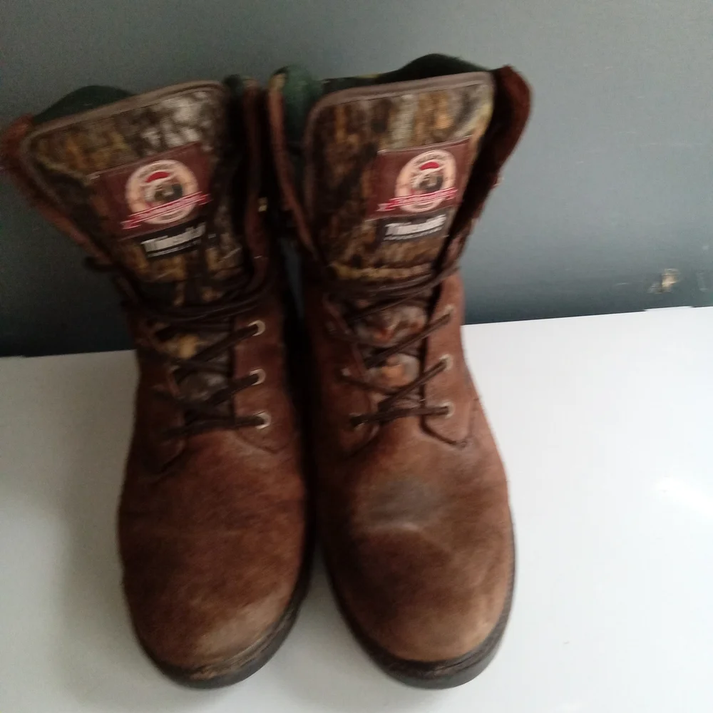 Brahma Mens Thinsulate Camo Boots Lace Up Suede Leather‎ Size 11